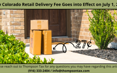 New Colorado Retail Delivery Fee Goes into Effect on July 1, 2022