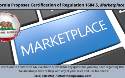 California Proposes Certification of Regulation 1684.5, Marketplace Sales