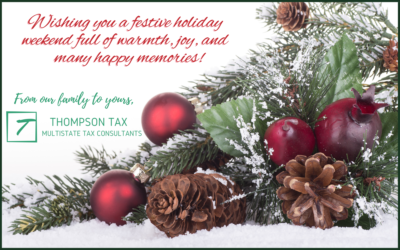 Wishing you a Happy Holiday from Thompson Tax LLC!