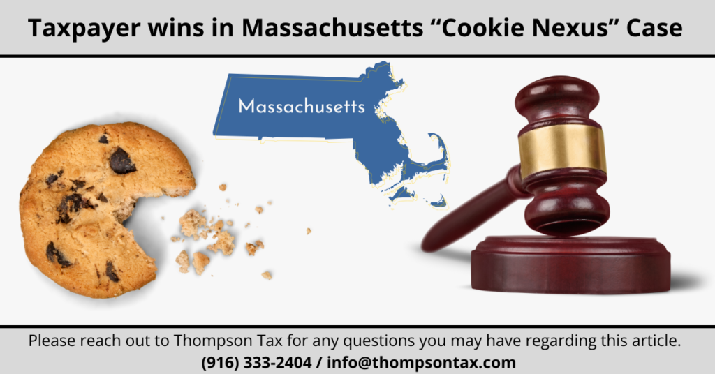 Concept of Cookie and Gavel with a Map of Massachusetts in the Background