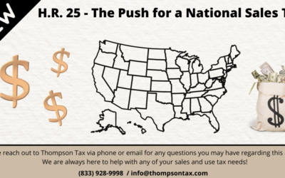 H.R.25 – The Push for a National Sales Tax
