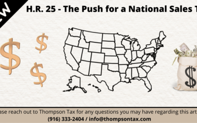 H.R.25 – The Push for a National Sales Tax