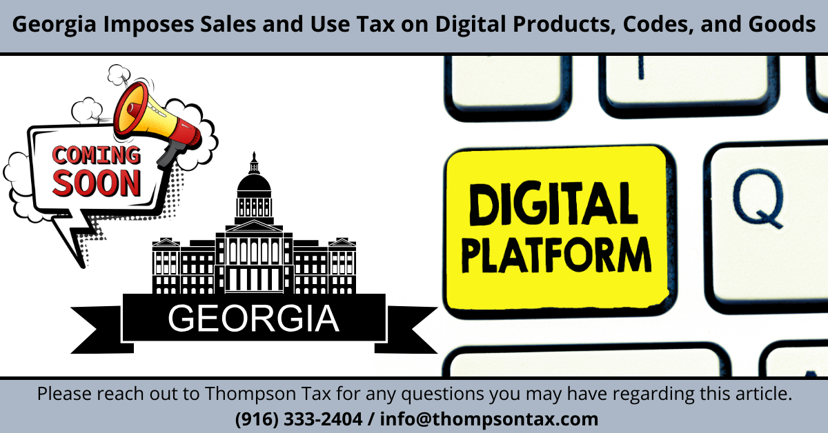 Imposes Digital Products, Goods & Codes Sales & Use Tax