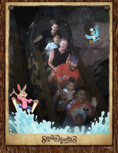 Nicole and Her Family at Splash Mountain