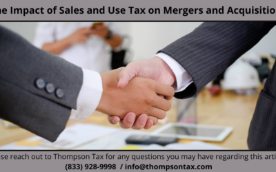 The Impact of Sales and Use Tax on Mergers and Acquisitions