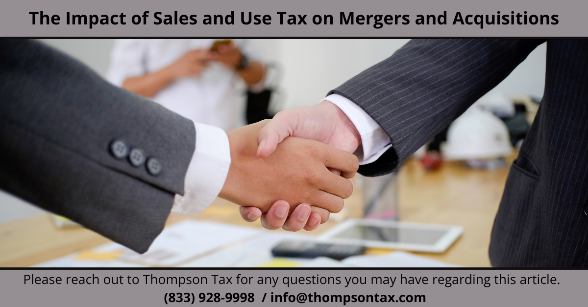 Impact of Sales and Use Tax on Mergers and Acquisitions