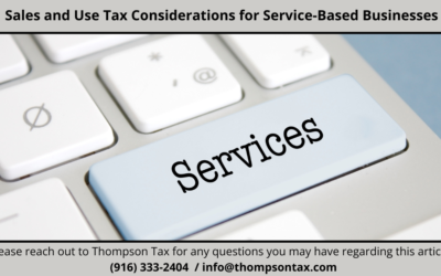 Sales and Use Tax Considerations for Service-Based Businesses