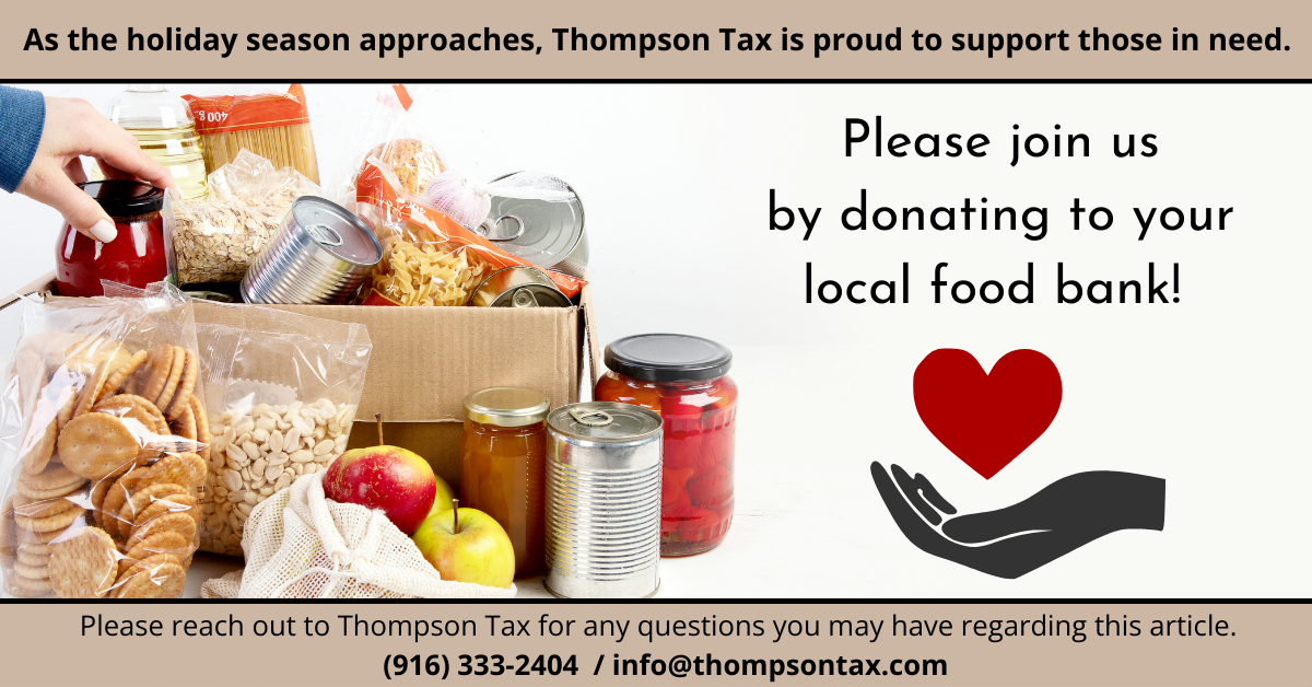 Assortment of Donations for Local Food Bank