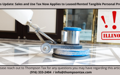 Understanding the New Illinois Sales and Use Tax for Leased or Rented Tangible Personal Property: Effective January 2025