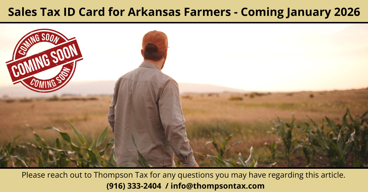 arkansas farmer in field and text for arkansas farmer sales tax identification card
