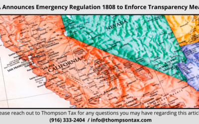 CDTFA Adopts Emergency Regulation 1808 to Implement Tax Revenue Sharing Reporting Requirements