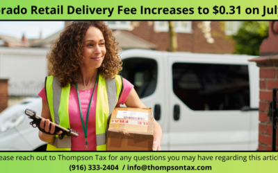 July 2026 Retail Delivery Fee Rate Increase