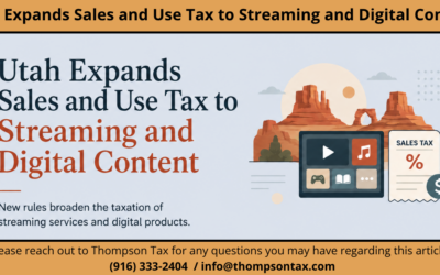 Utah Expanded Sales Tax to Streaming and Digital Content as of July 1, 2026